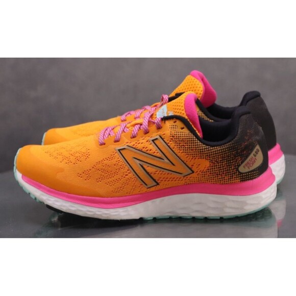 New Balance Fresh Foam 680v7 $120 Women's Running Shoes Size 7.5 Orange Pink EUC - Picture 2 of 10